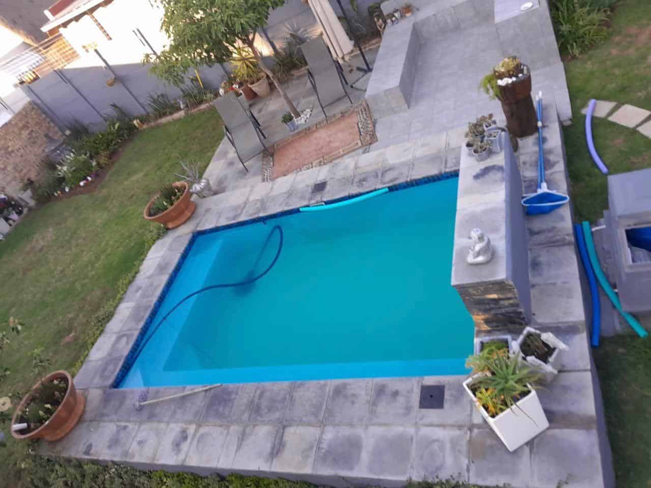 Paros fibreglass pool installed by Cosmo Pools