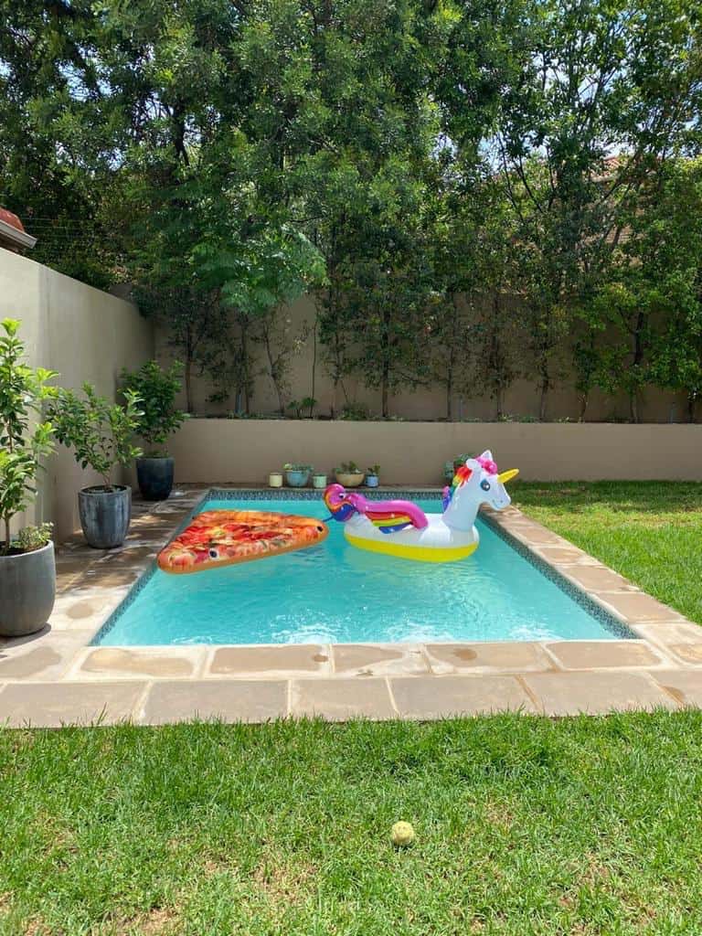 Corfu fibreglass pool installed by Cosmo Pools